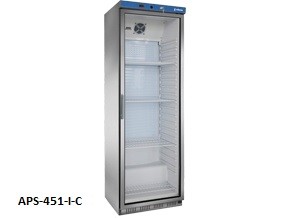 ARMARIOS REFRIGERADOS SERIE ECO CON PUERTA DE CRISTAL EXTERIOR INOX 1