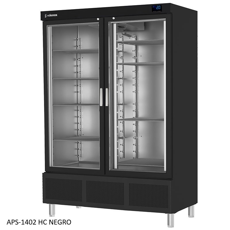 ARMARIO REFRIGERADO PUERTA CRISTAL COLOR NEGRO SERIE 700 1