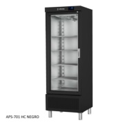 ARMARIO REFRIGERADO PUERTA CRISTAL COLOR NEGRO SERIE 700 
