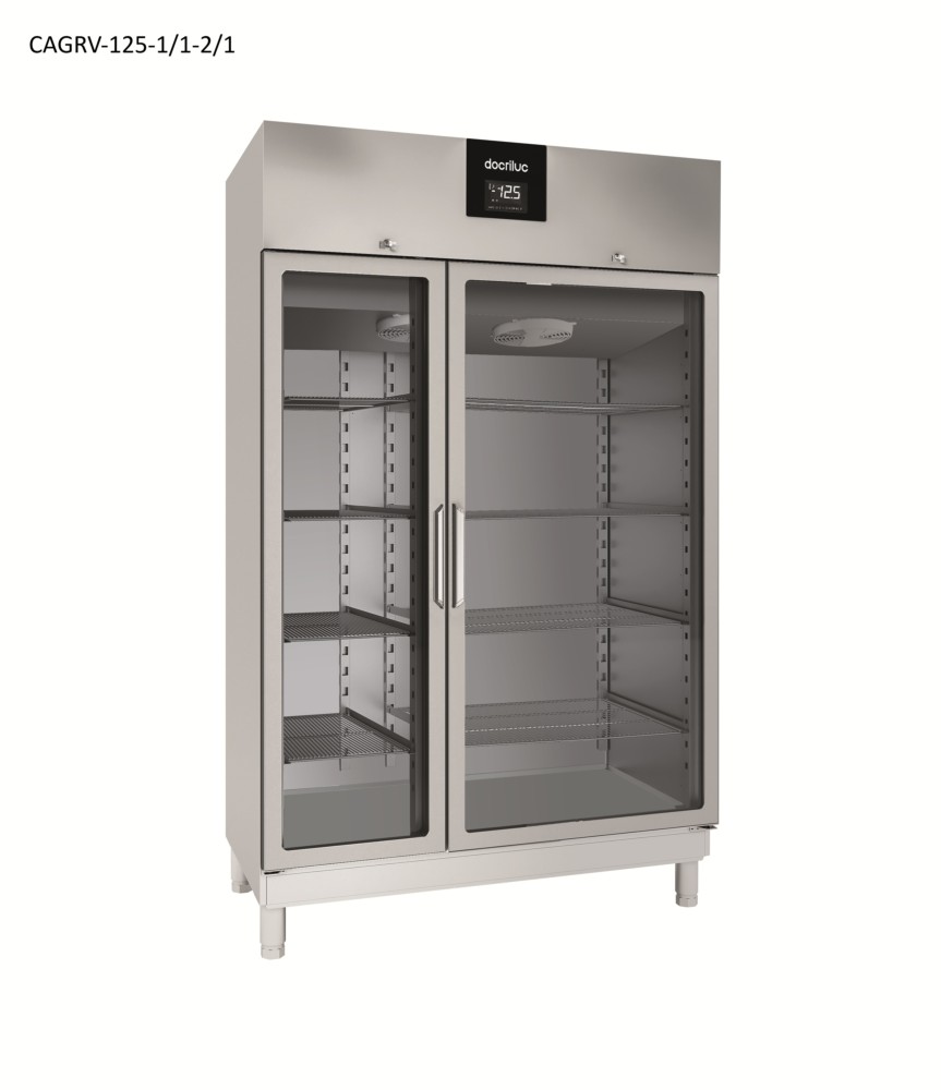 ARMARIO REFRIGERADO PUERTAS DE CRISTAL GN 1/1-2/1 1250 mm MIRAGE