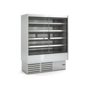 vitrina expositora mural inox con puertas fondo 654 docriluc