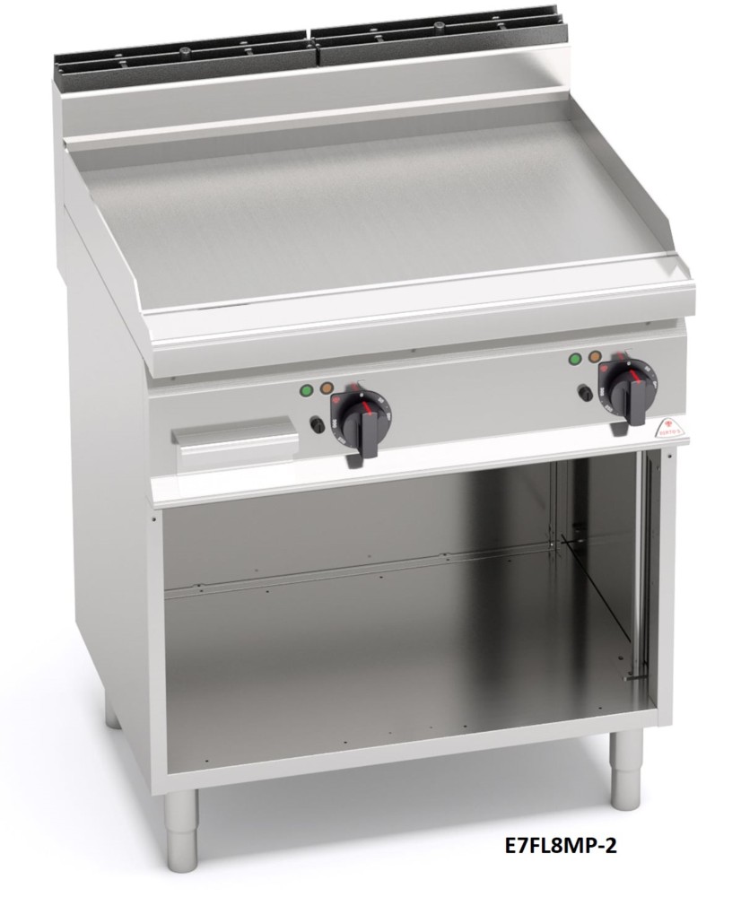 FRY-TOP ELÉCTRICO ACERO RECTIFICADO CON SOPORTE BERTO´S 1