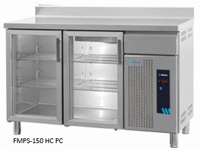 MESAS REFRIGERADA SERIE 600 FRENTE MOSTRADOR CON PUERTAS DE CRISTAL