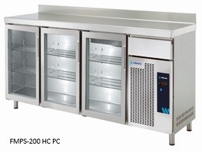 MESAS REFRIGERADA SERIE 600 FRENTE MOSTRADOR CON PUERTAS DE CRISTAL 1