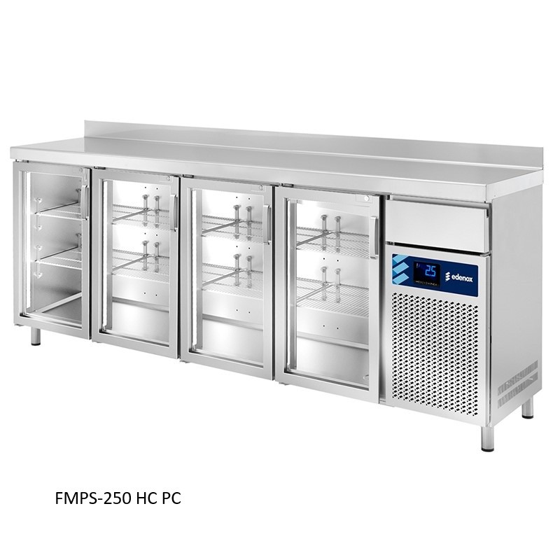 MESA REFRIGERADA SERIE 600 FRENTE MOSTRADOR CON PUERTAS DE CRISTAL 2