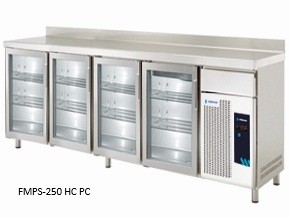 MESAS REFRIGERADA SERIE 600 FRENTE MOSTRADOR CON PUERTAS DE CRISTAL 2