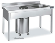 fregadera con aro desbarace distform