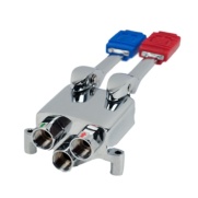 grifo pedal dos aguas dos pedales para instalar en suelo para hosteleria g2p2se edenox