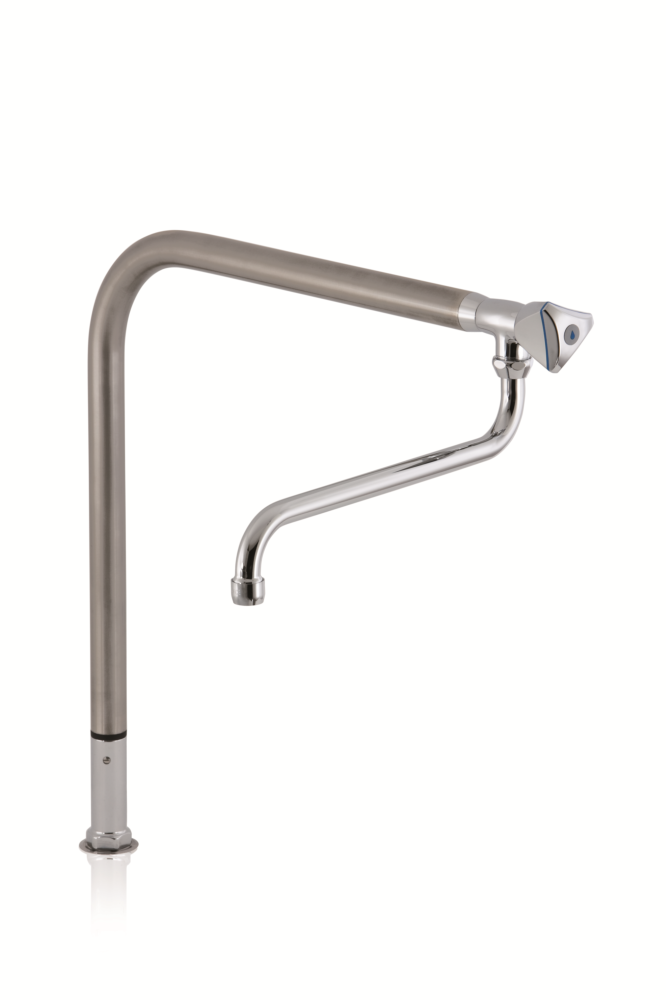 grifo de columna para el llenado de grandes ollas en cocinas industriales 