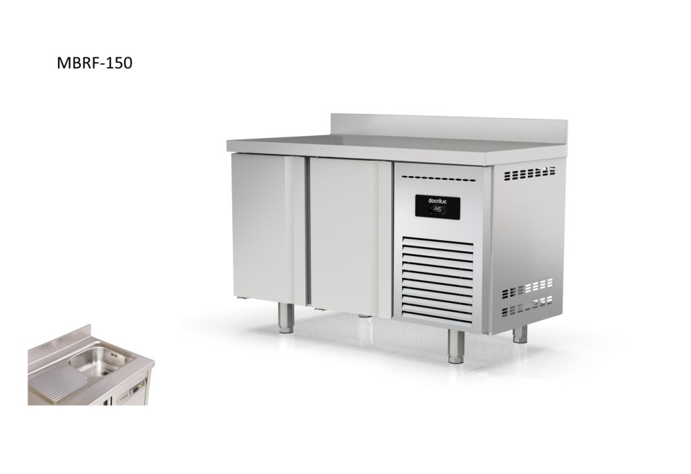 mesa refrigerada con fregadero snack docriluc