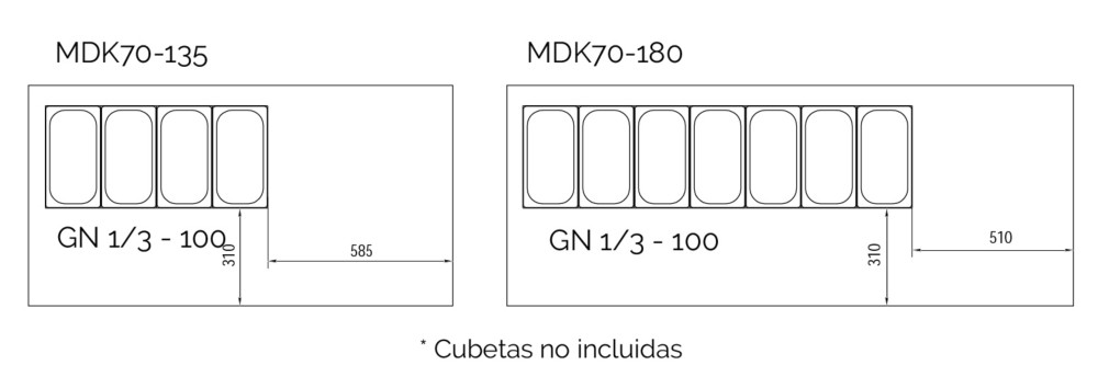 mesa refrigerada gastronorm 1/1fast food Kebab docriluc 3