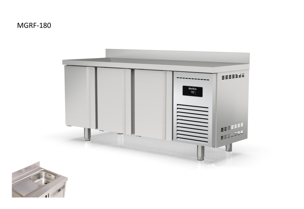 mesa refrigerada gastronorm 1/1 con fregadero docriluc 1