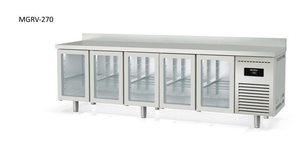 mesa refrigerada gastronorm 1/1 puertas cristal docriluc 3
