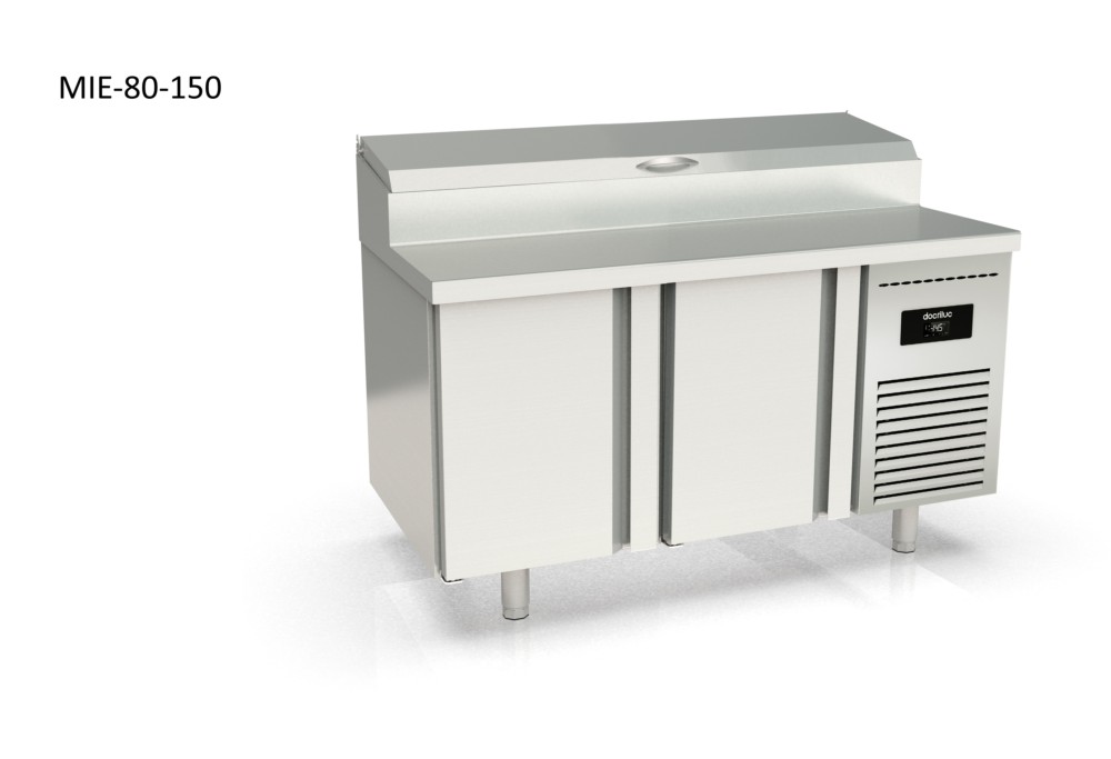 mesa refrigerada gastronorm 1/1 preparacion pizzas cheff docriluc