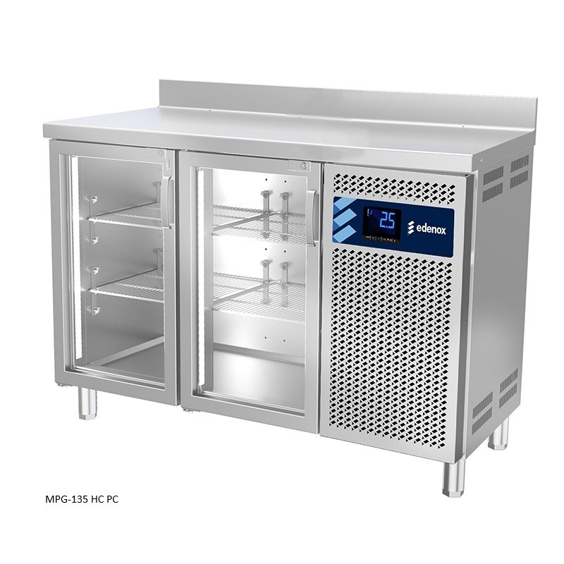 MESAS REFRIGERADAS GASTRONORM SERIE GN 1/1 CON PUERTAS DE CRISTAL
