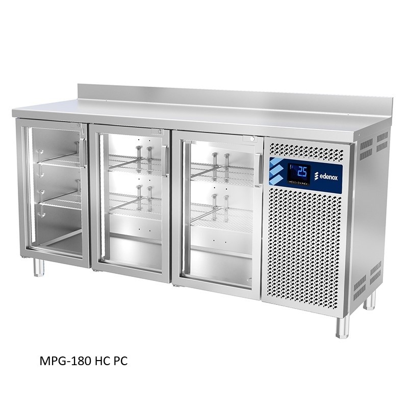 MESA REFRIGERADA GASTRONORM SERIE GN 1/1 CON PUERTAS DE CRISTAL 1