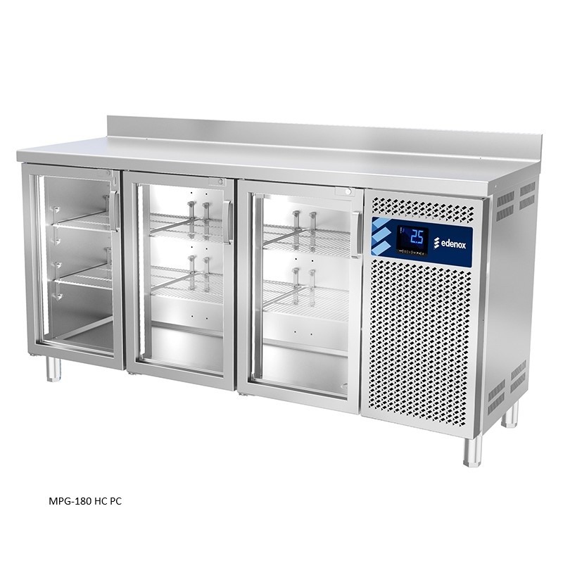 MESAS REFRIGERADAS GASTRONORM SERIE GN 1/1 CON PUERTAS DE CRISTAL 1
