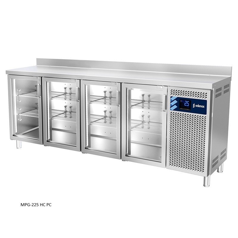 MESAS REFRIGERADAS GASTRONORM SERIE GN 1/1 CON PUERTAS DE CRISTAL 2