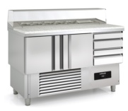 mesa refrigerada gastronorm 1/1pizzeria compacta docriluc