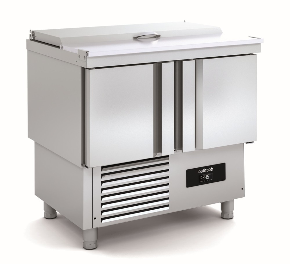 mesa refrigerada gastronorm 1/1 compacta con expositor de ingredientes ensaladas docriluc