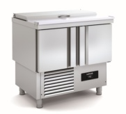mesa refrigerada gastronorm 1/1 compacta con expositor de ingredientes ensaladas docriluc