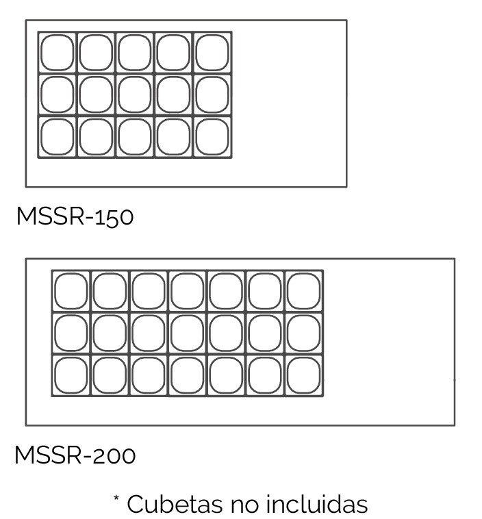 MESA PREPARACIÓN GN 1/1 CON EXPOSITOR INGREDIENTES GN 1/4 ARGENTUM