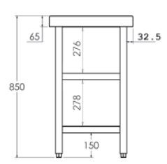 MESA CENTRAL GAMA 600 CON PUERTAS