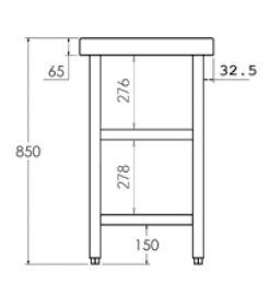 MESA CENTRAL GAMA 700 CON PUERTAS