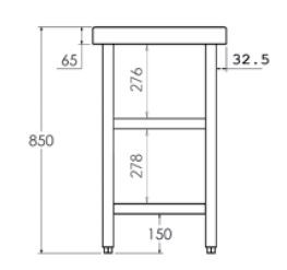 MESA CENTRAL GAMA 900 CON PUERTAS