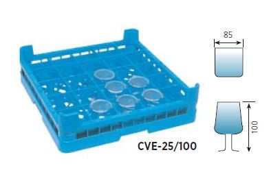 cesta especial vasos para lavavajillas de hosteleria