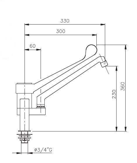 grifo industrial para hosteleria monomado de superficie edenox