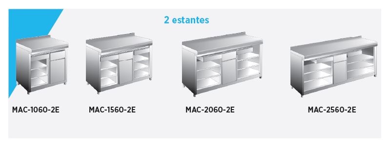 Mesas Cafeteras de Acero inoxidable para Hostelería