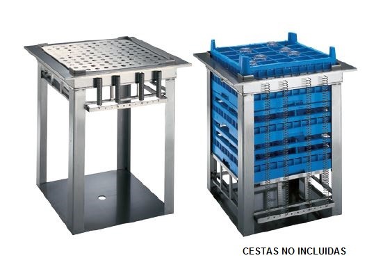 dispensador cestas de vajilla self service buffet