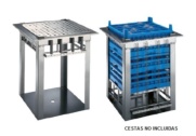 dispensador cestas de vajilla self service buffet