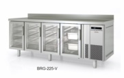 mesa refrigerada gastronorm 1/1 puertas cristal docriluc