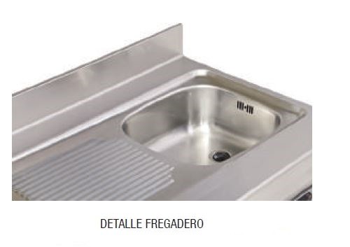 mesa refrigerada gastronorm 1/1 con fregadero docriluc 2