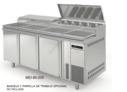 mesa refrigerada gastronorm 1/1 preparacion pizzas cheff docriluc