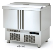 mesa refrigerada gastronorm 1/1 compacta con expositor de ingredientes ensaladas docriluc