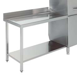 mesa de salida para lavavajillas industrial de capota edenox