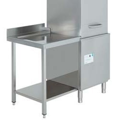 mesa de salida para lavavajillas industrial de cupula edenox