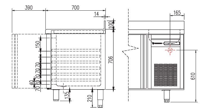 MESA REFRIGERADA GN 1/1 ALTA EFICIENCIA