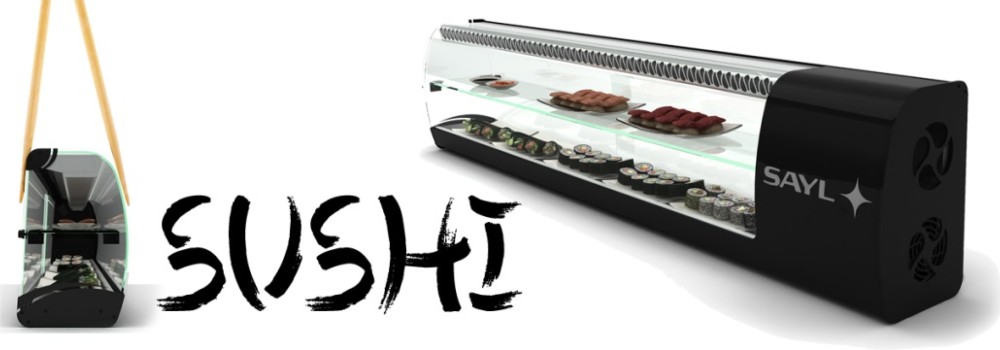 Vitrina sushi barra restaurante